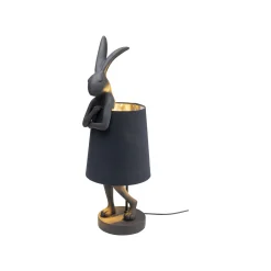 KARE Design Lampe Animal Lapin Noire 68cm ^ Lampe De Table