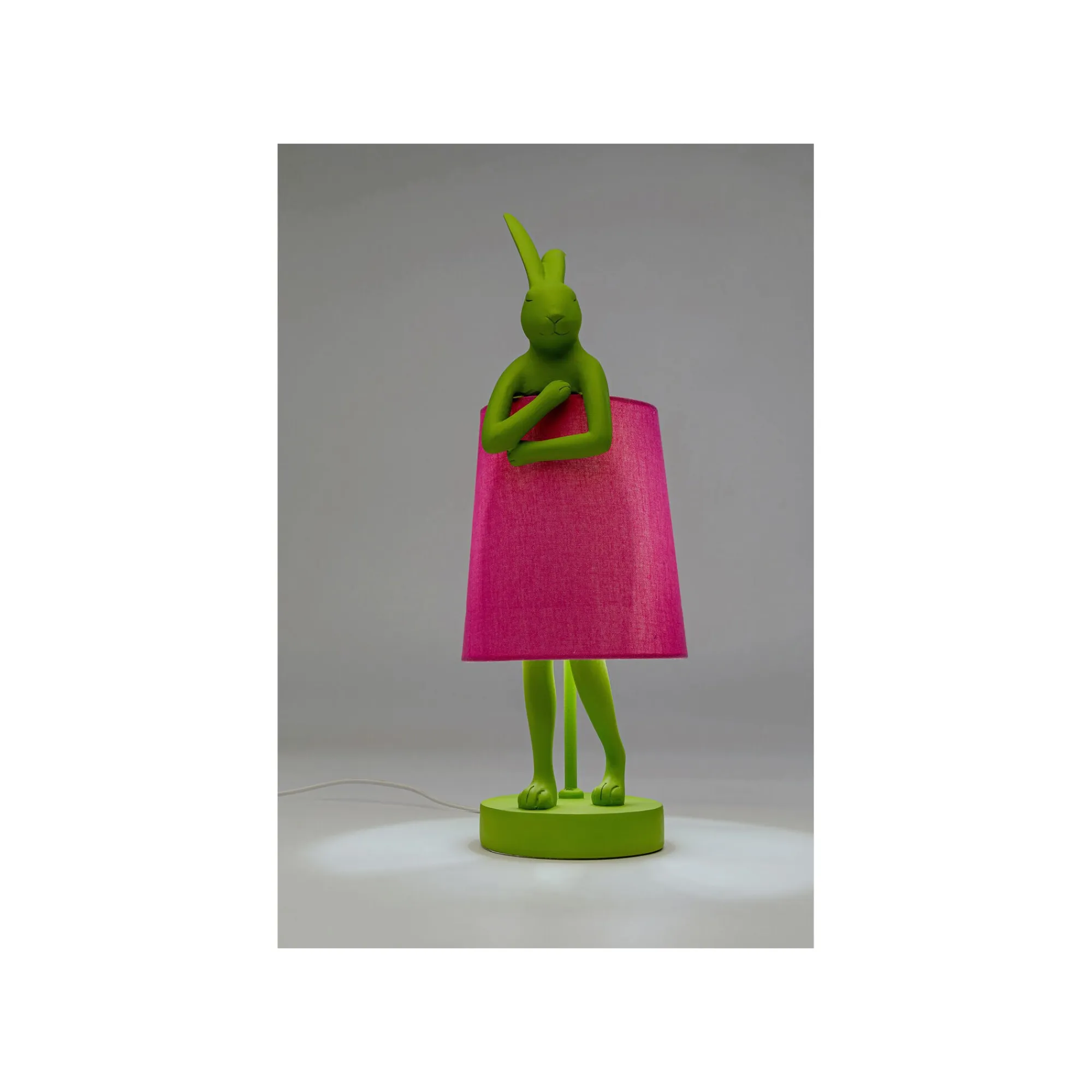 KARE Design Lampe Animal Lapin Verte Et Rose 50cm ^ Lampe De Table