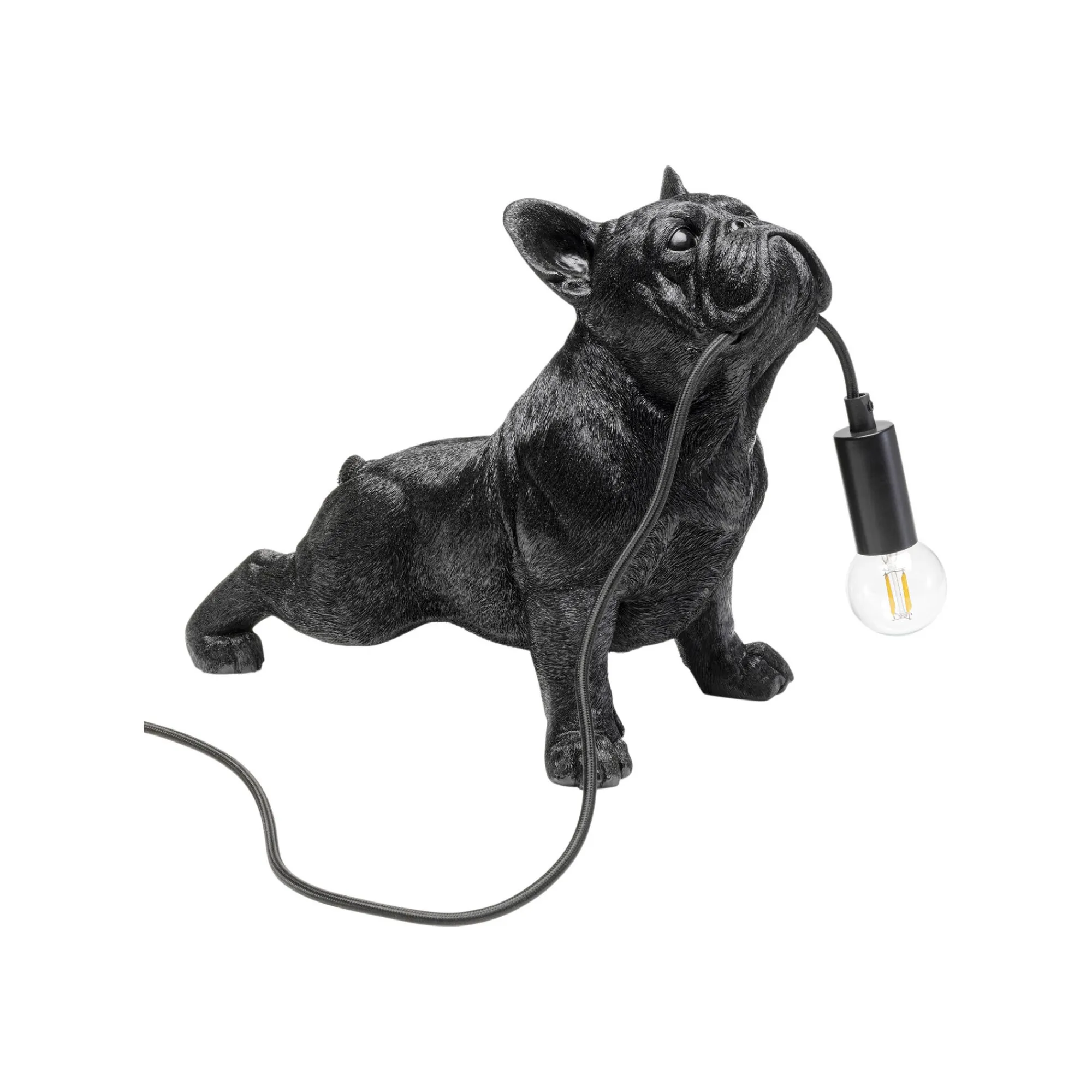 KARE Design Lampe Bouledogue Noir ^ Lampe De Table