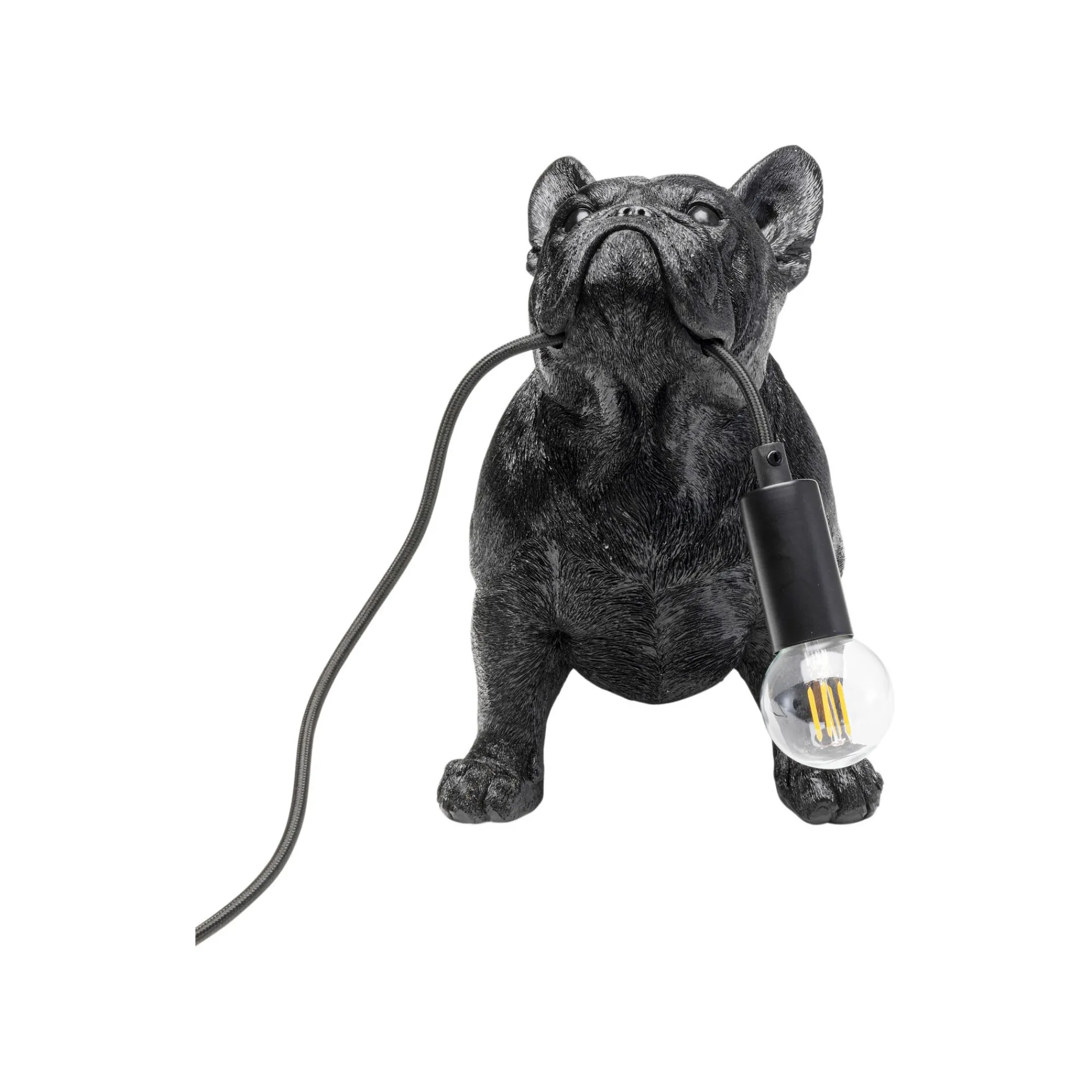 KARE Design Lampe Bouledogue Noir ^ Lampe De Table