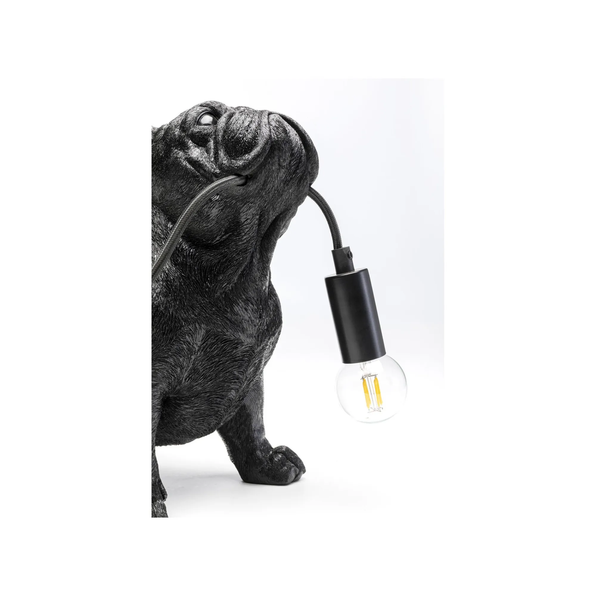 KARE Design Lampe Bouledogue Noir ^ Lampe De Table