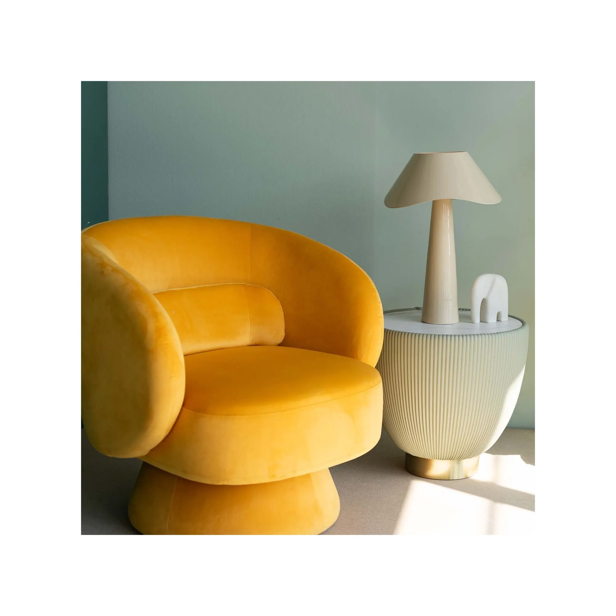 KARE Design Lampe Cloudy Round Crème ^ Lampe De Table