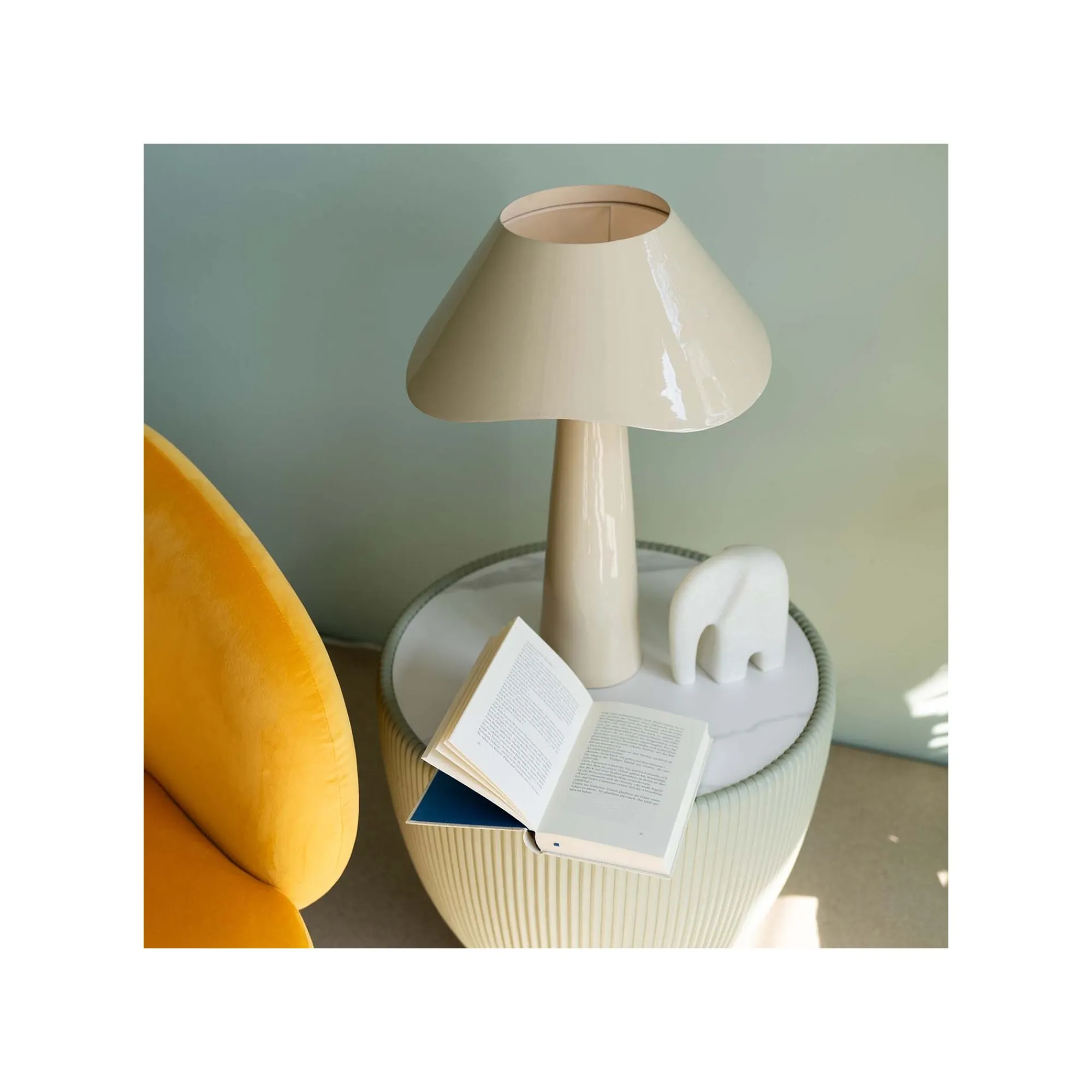 KARE Design Lampe Cloudy Round Crème ^ Lampe De Table