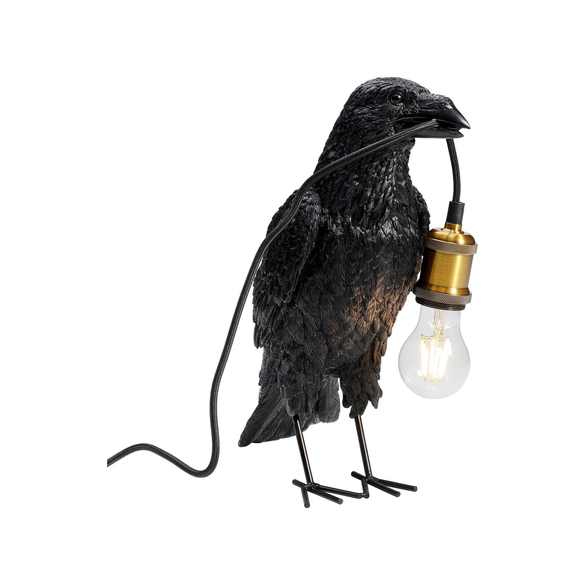 KARE Design Lampe Corbeau Noir ^ Lampe De Table