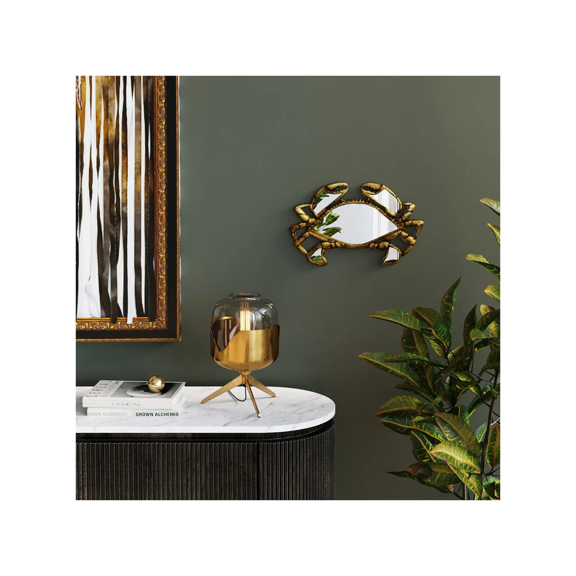 KARE Design Lampe Goblet Ball Dorée ^ Lampe De Table