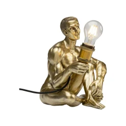 KARE Design Lampe Homme Assis Doré ^ Lampe De Table