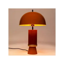 KARE Design Lampe Josy Jaune Et Marron ^ Lampe De Table