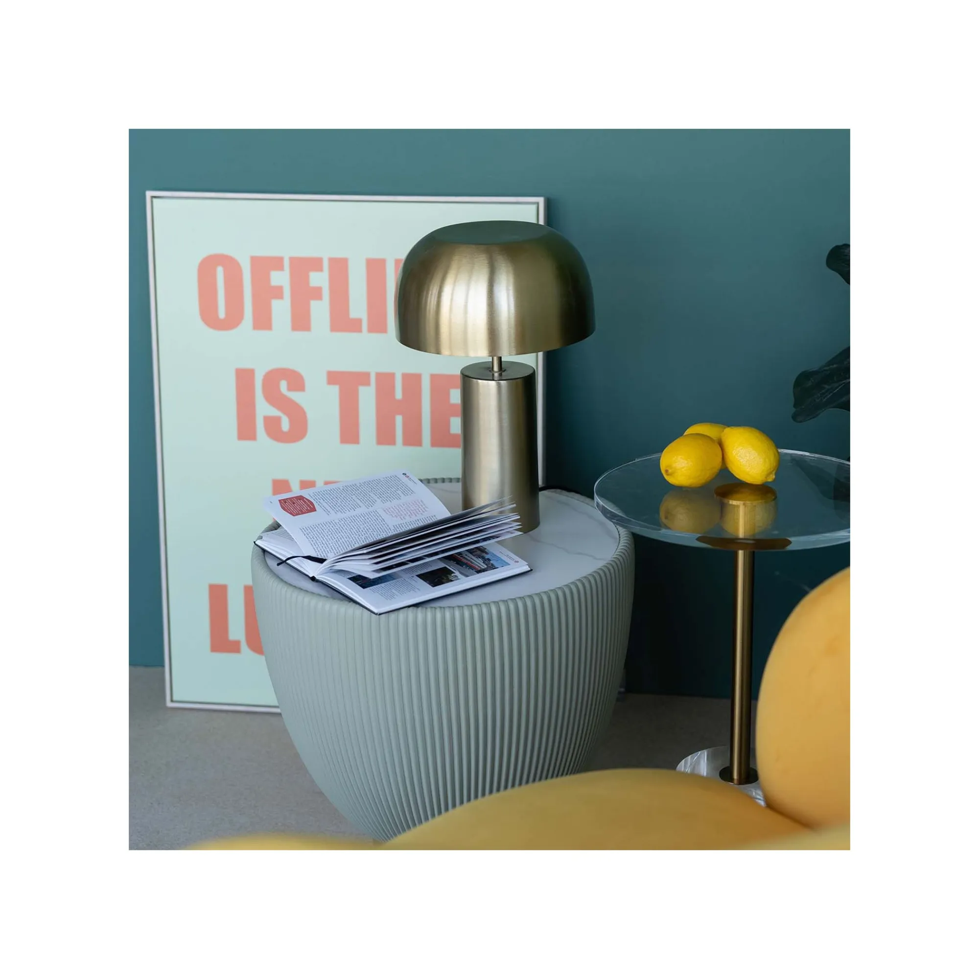 KARE Design Lampe Loungy Dorée ^ Lampe De Table