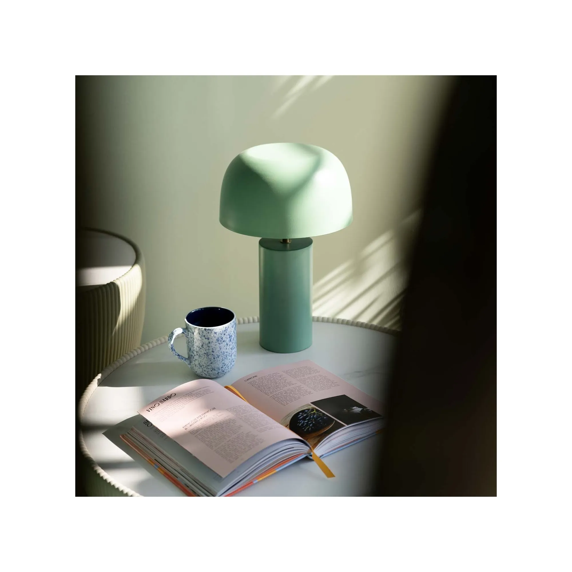 KARE Design Lampe Loungy Vert Sage ^ Lampe De Table