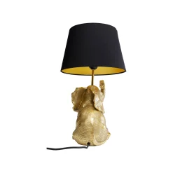 KARE Design Lampe éléphant Doré ^ Lampe De Table
