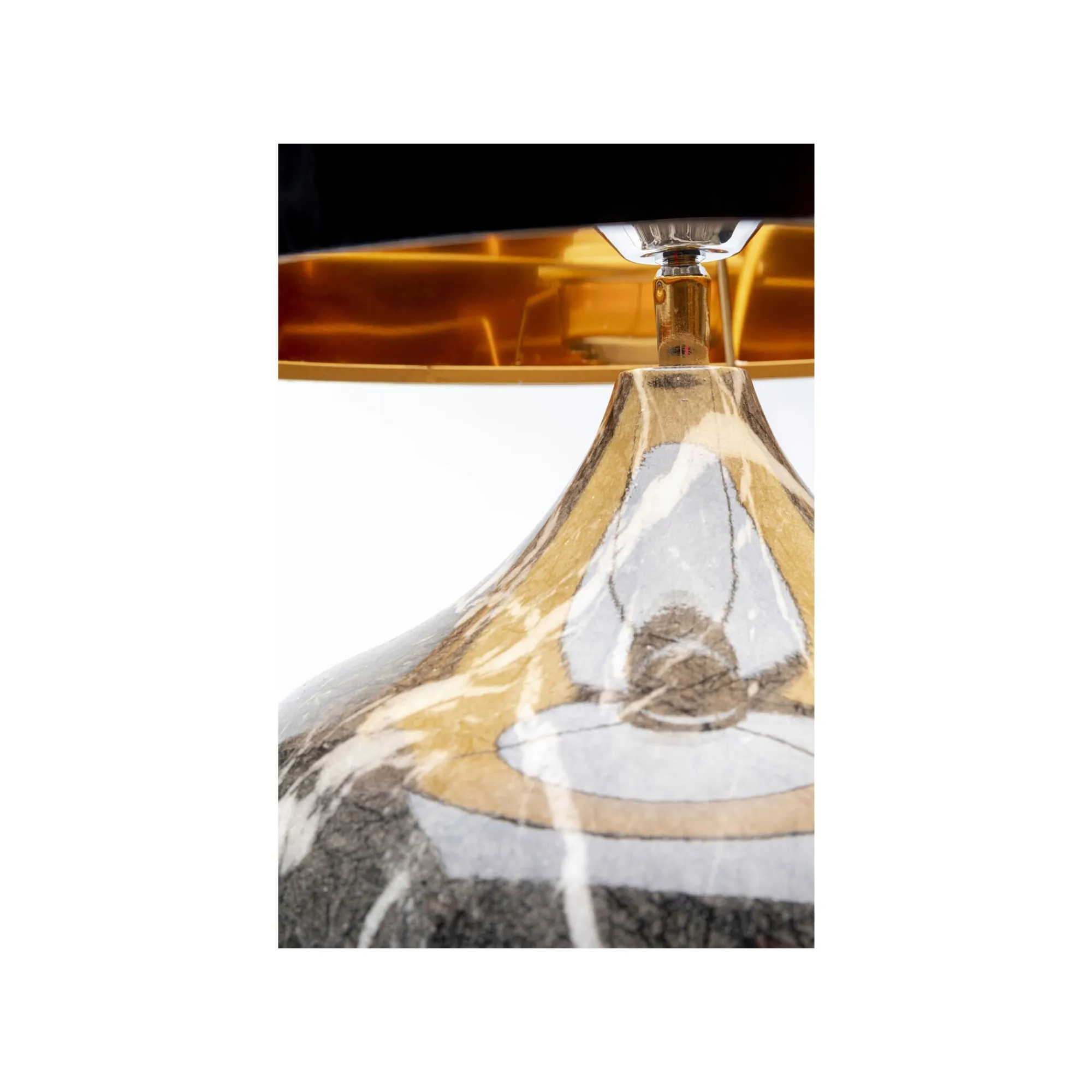 KARE Design Lampe Mamo Deluxe Grise Et Noire ^ Lampe De Table