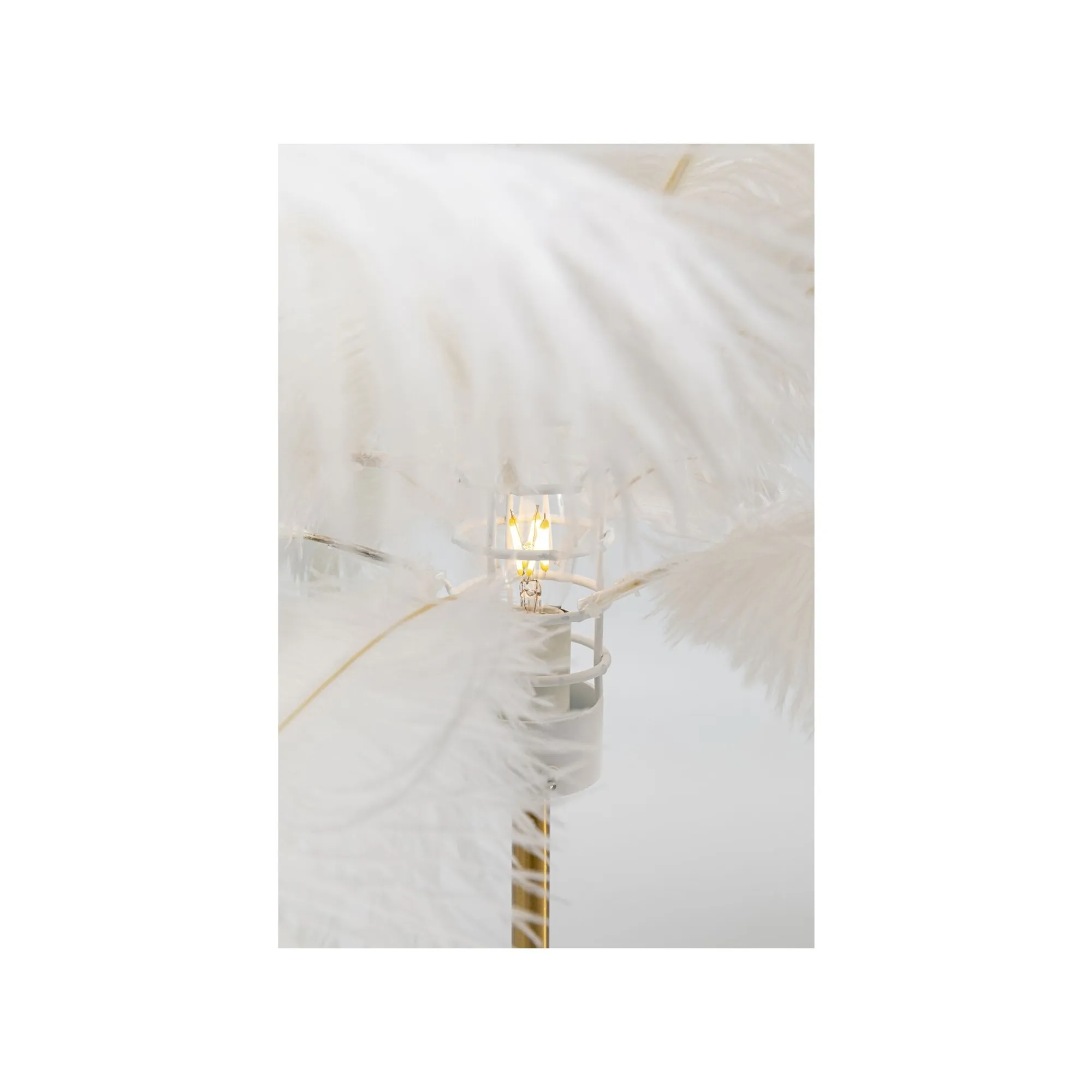 KARE Design Lampe Plumes Blanches ^ Lampe De Table