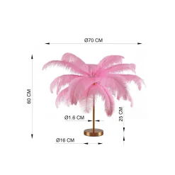 KARE Design Lampe Plumes Roses ^ Lampe De Table