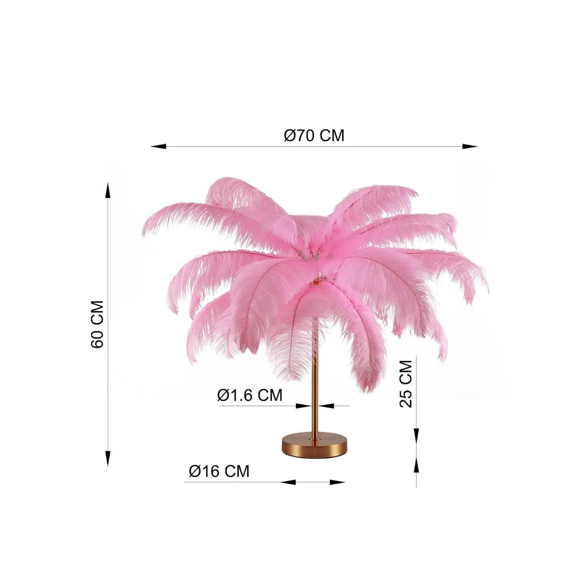 KARE Design Lampe Plumes Roses ^ Lampe De Table