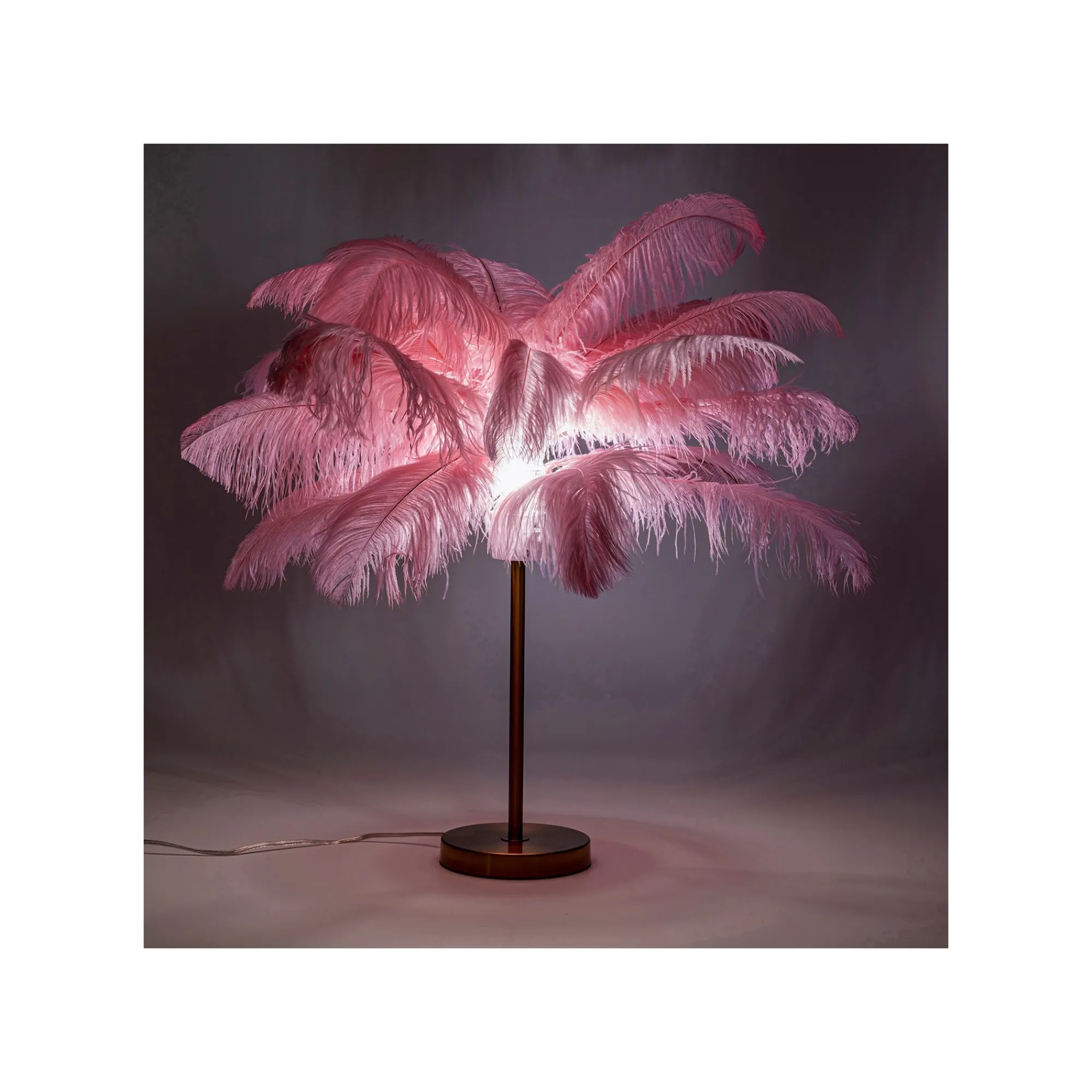 KARE Design Lampe Plumes Roses ^ Lampe De Table