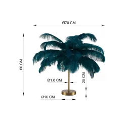 KARE Design Lampe Plumes Vertes ^ Lampe De Table
