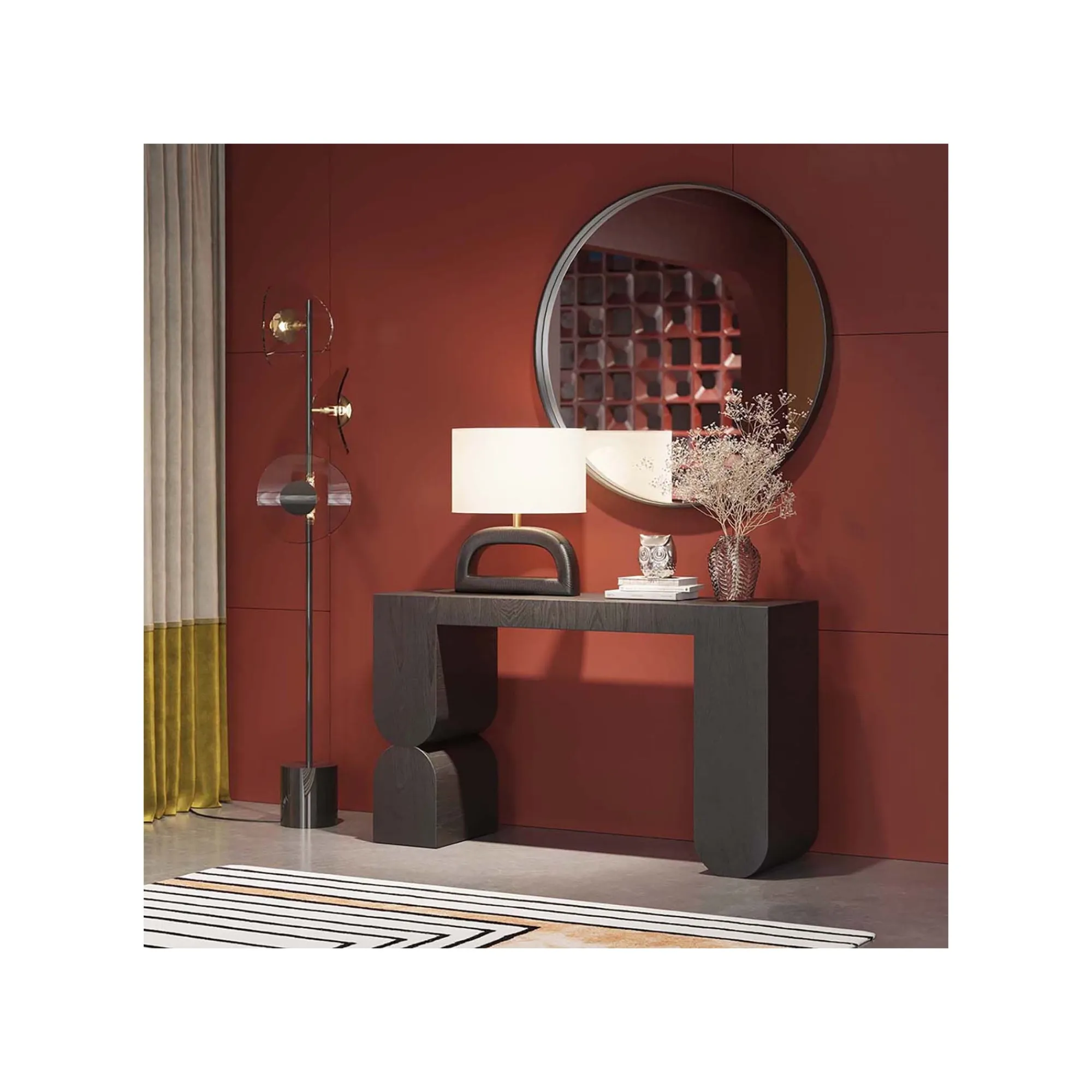 KARE Design Lampe Tube 52cm Noire Et Blanche ^ Lampe De Table
