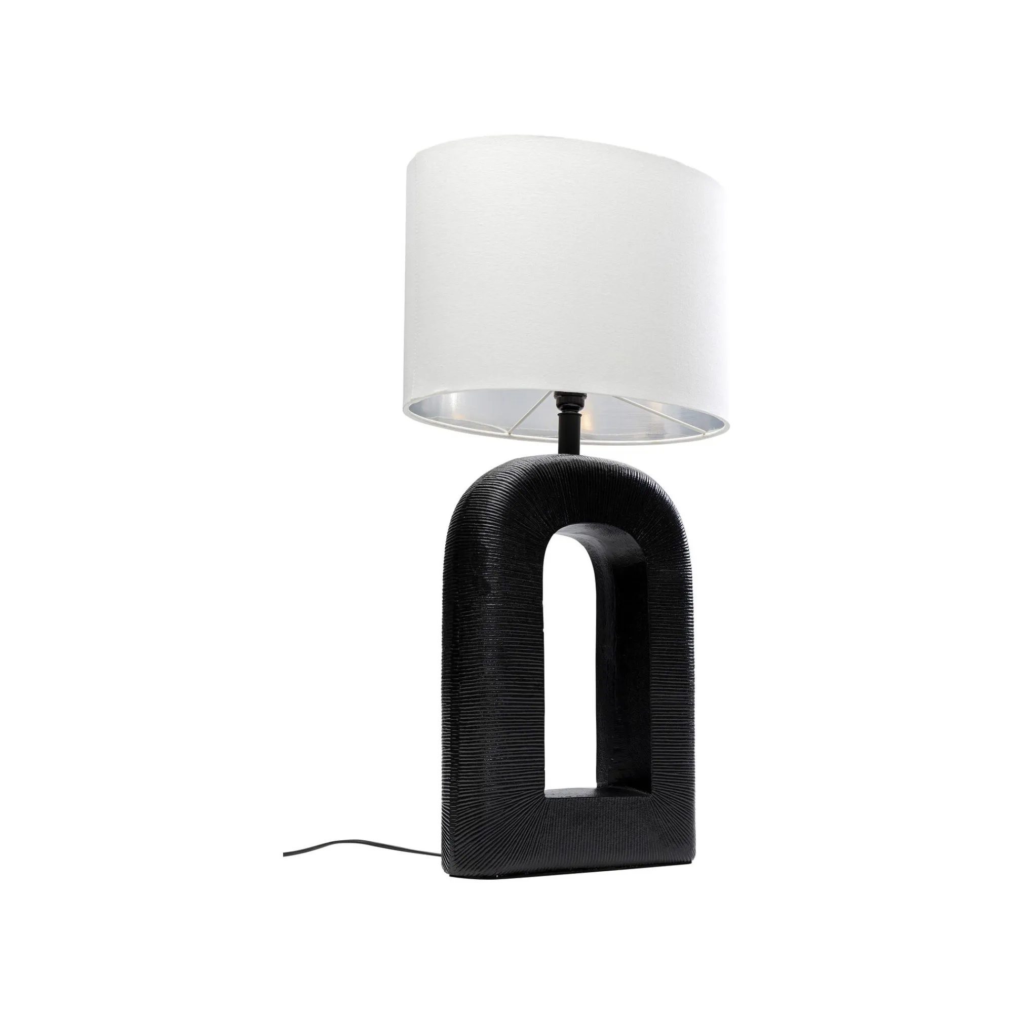 KARE Design Lampe Tube 79cm Noire Et Blanche ^ Lampe De Table