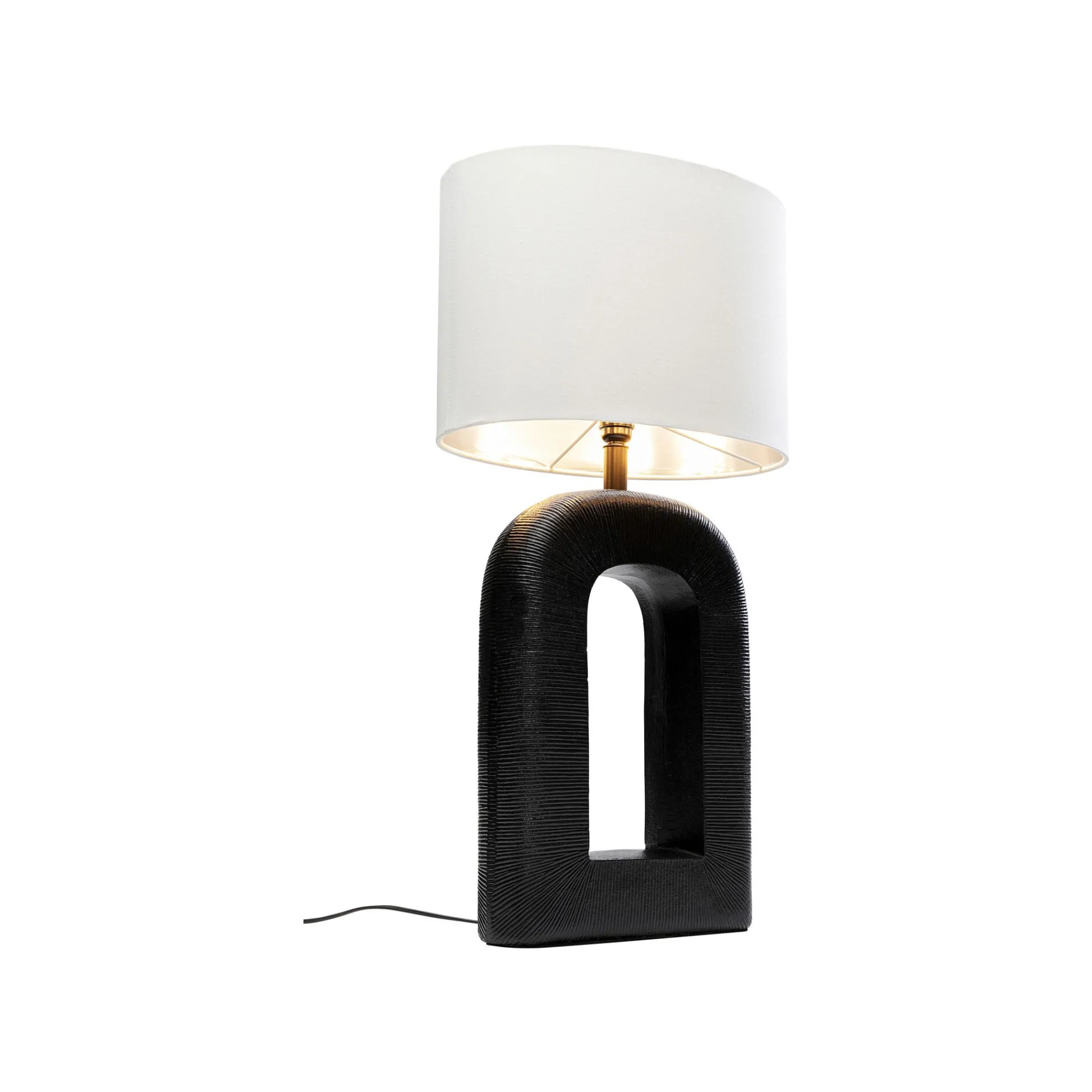 KARE Design Lampe Tube 79cm Noire Et Blanche ^ Lampe De Table