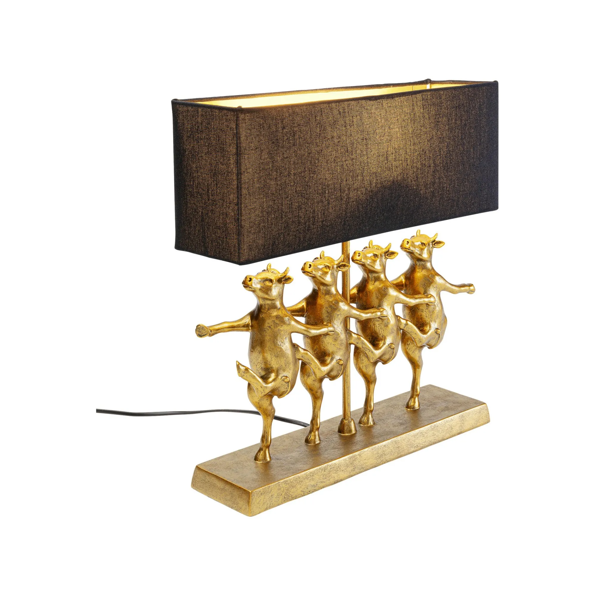 KARE Design Lampe Vaches Cancan Dorées ^ Lampe De Table