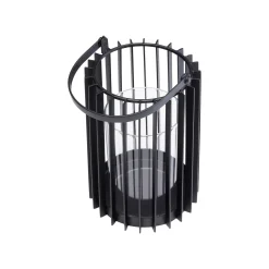 KARE Design Lanterne Corinne Noire 32cm ^ Bougeoir & Lanterne