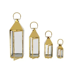 KARE Design Lanternes Giardino Set De 4 Dorées ^ Bougeoir & Lanterne