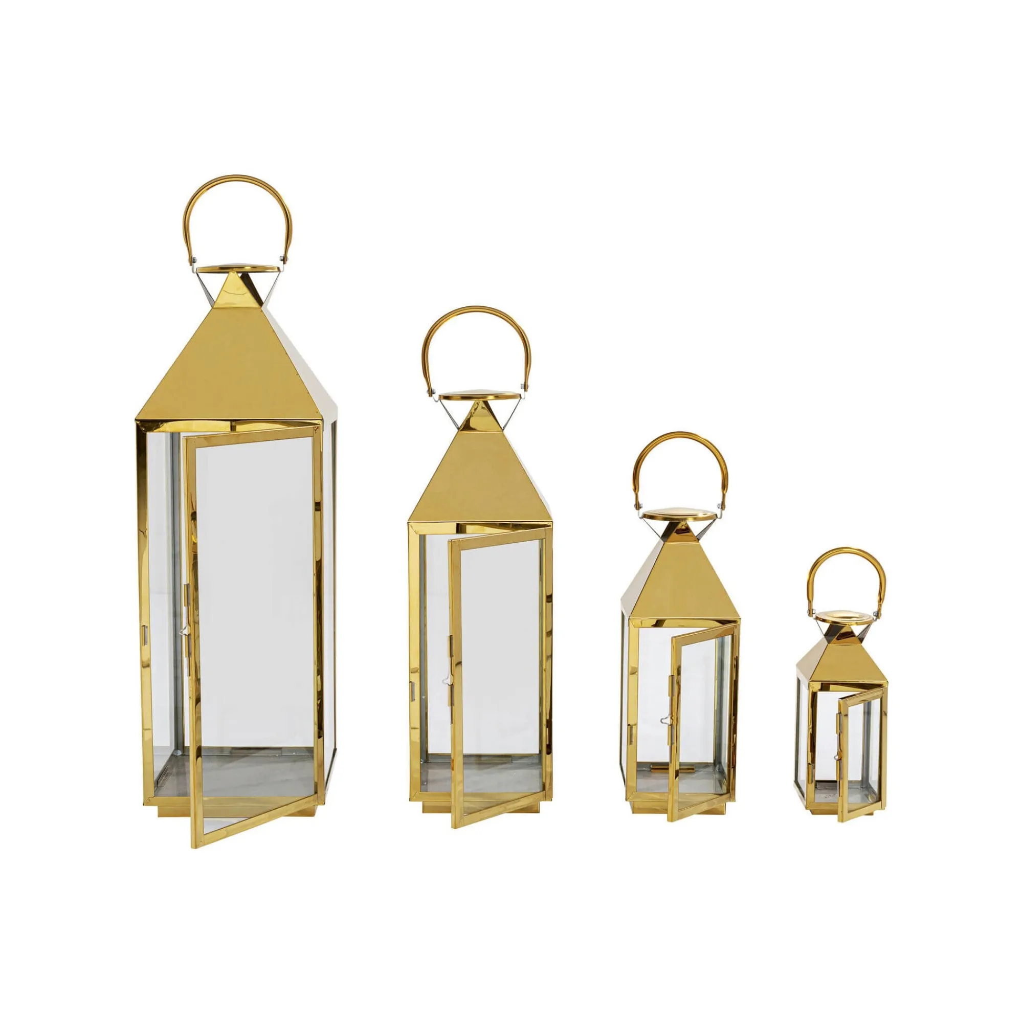 KARE Design Lanternes Giardino Set De 4 Dorées ^ Bougeoir & Lanterne