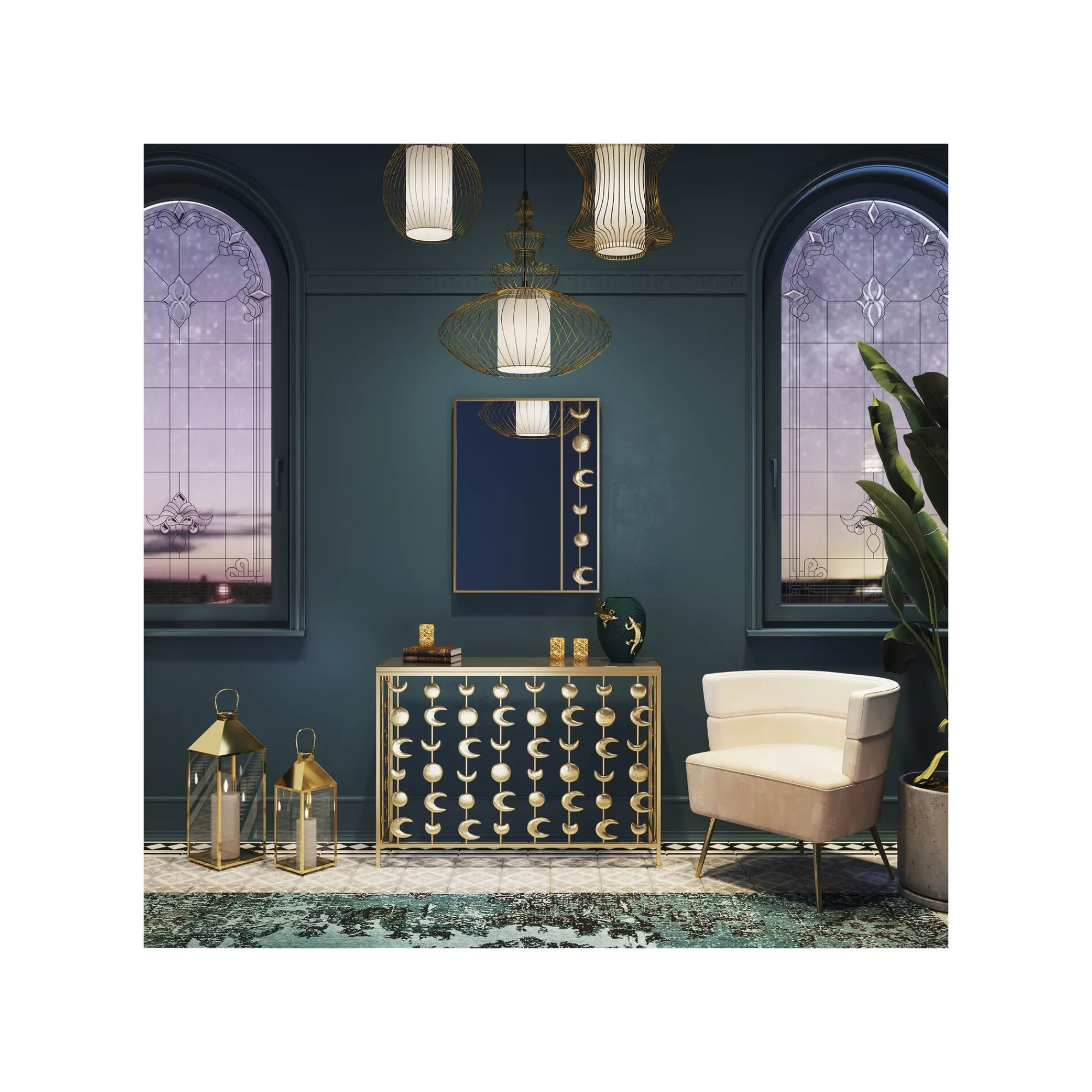 KARE Design Lanternes Giardino Set De 4 Dorées ^ Bougeoir & Lanterne