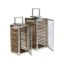 KARE Design Lanternes Lamella Set De 2 ^ Bougeoir & Lanterne