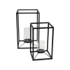 KARE Design Lanternes Lito Noires Set De 2 ^ Bougeoir & Lanterne