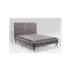 KARE Design Lit Desire Haut Gris Argenté ^ Lit
