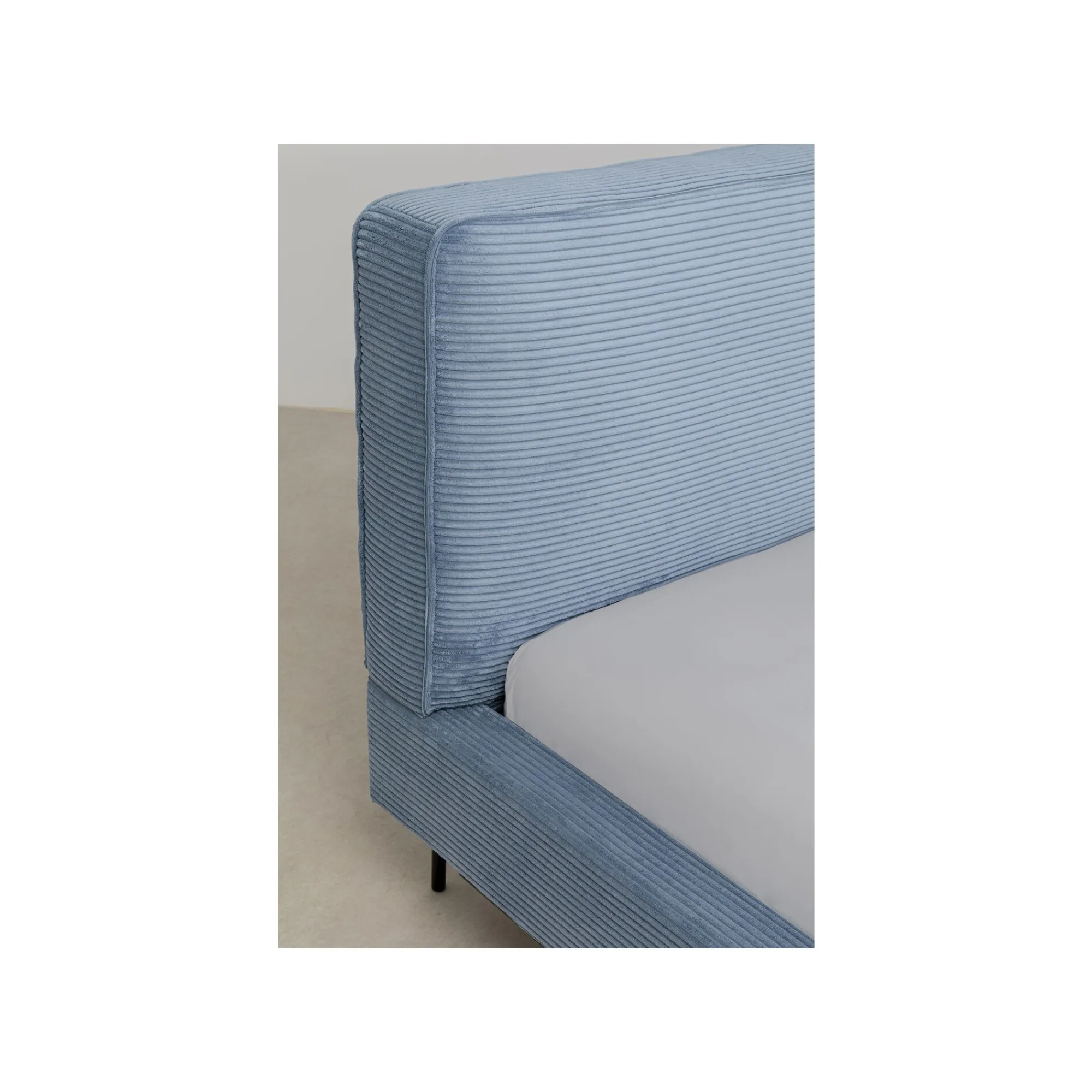 KARE Design Lit East Side Cord Côtelé Bleu ^ Lit