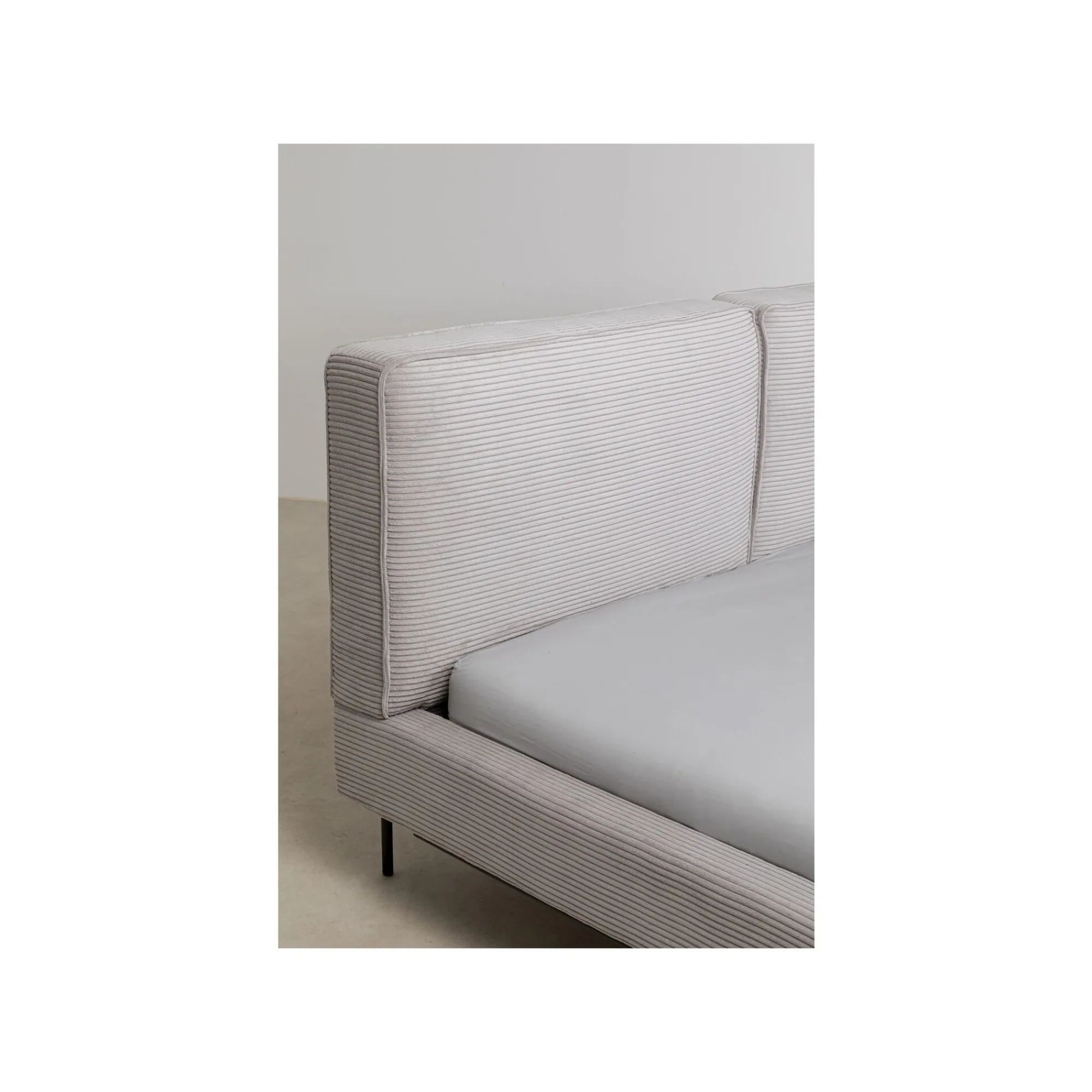 KARE Design Lit East Side Cord Côtelé Gris ^ Lit