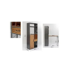 KARE Design Meuble De Bar Avec Table Vinoteca ^ Étagère Et Bibliothèque|Bar & Tabouret De Bar