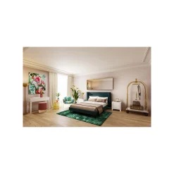 KARE Design Miroir Curve Rectangulaire Laiton 200x70cm ^ Miroir