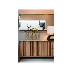 KARE Design Miroir Curve Rectangulaire Cuivre 200x70cm ^ Miroir