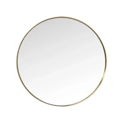 KARE Design Miroir Curve Rond Laiton 100cm ^ Miroir