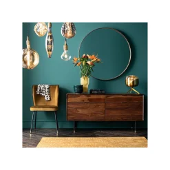KARE Design Miroir Curve Rond Laiton 100cm ^ Miroir