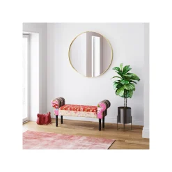 KARE Design Miroir Curve Rond Laiton 100cm ^ Miroir