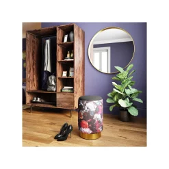 KARE Design Miroir Curve Rond Laiton 100cm ^ Miroir