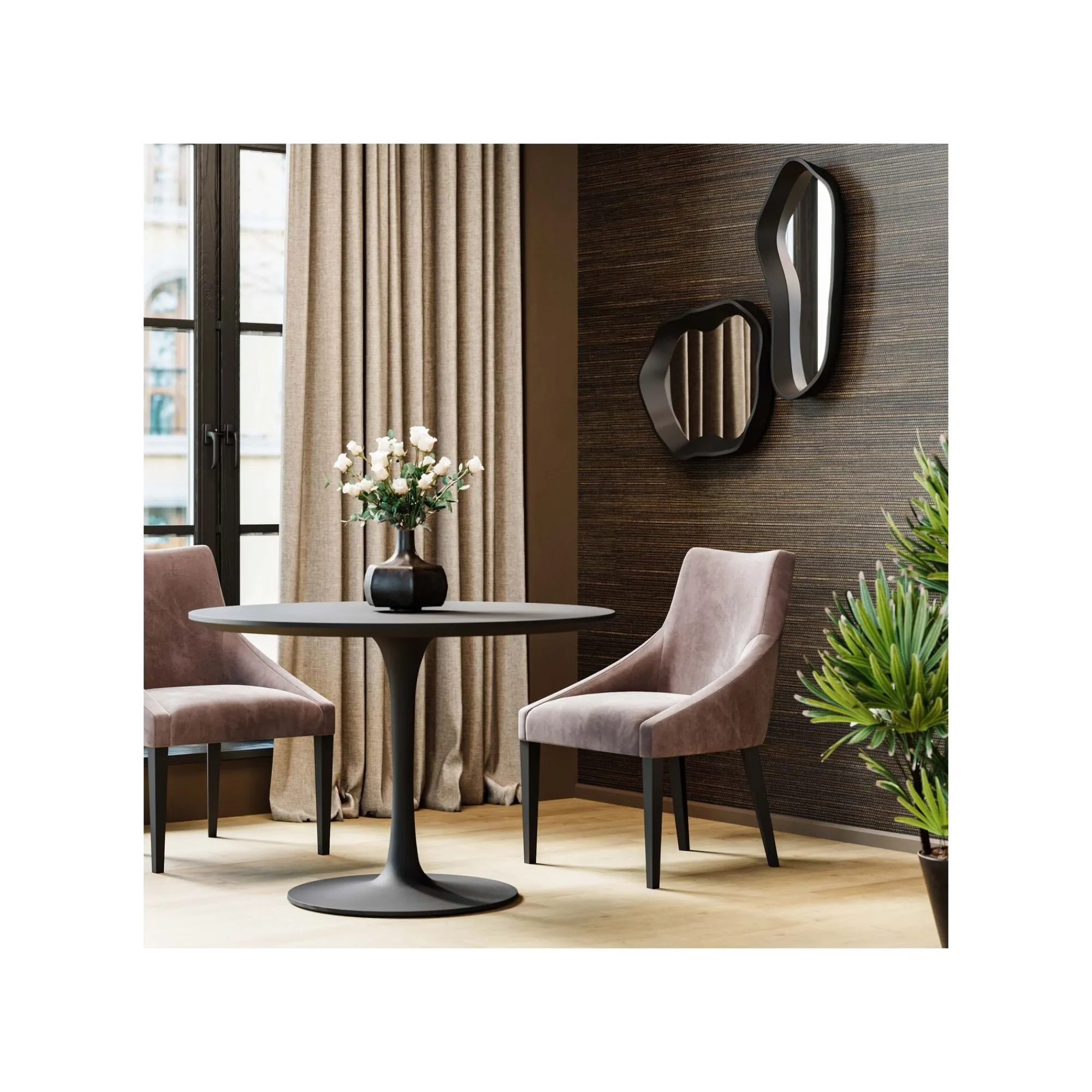 KARE Design Miroir Dynamic 34x40cm Noir ^ Miroir