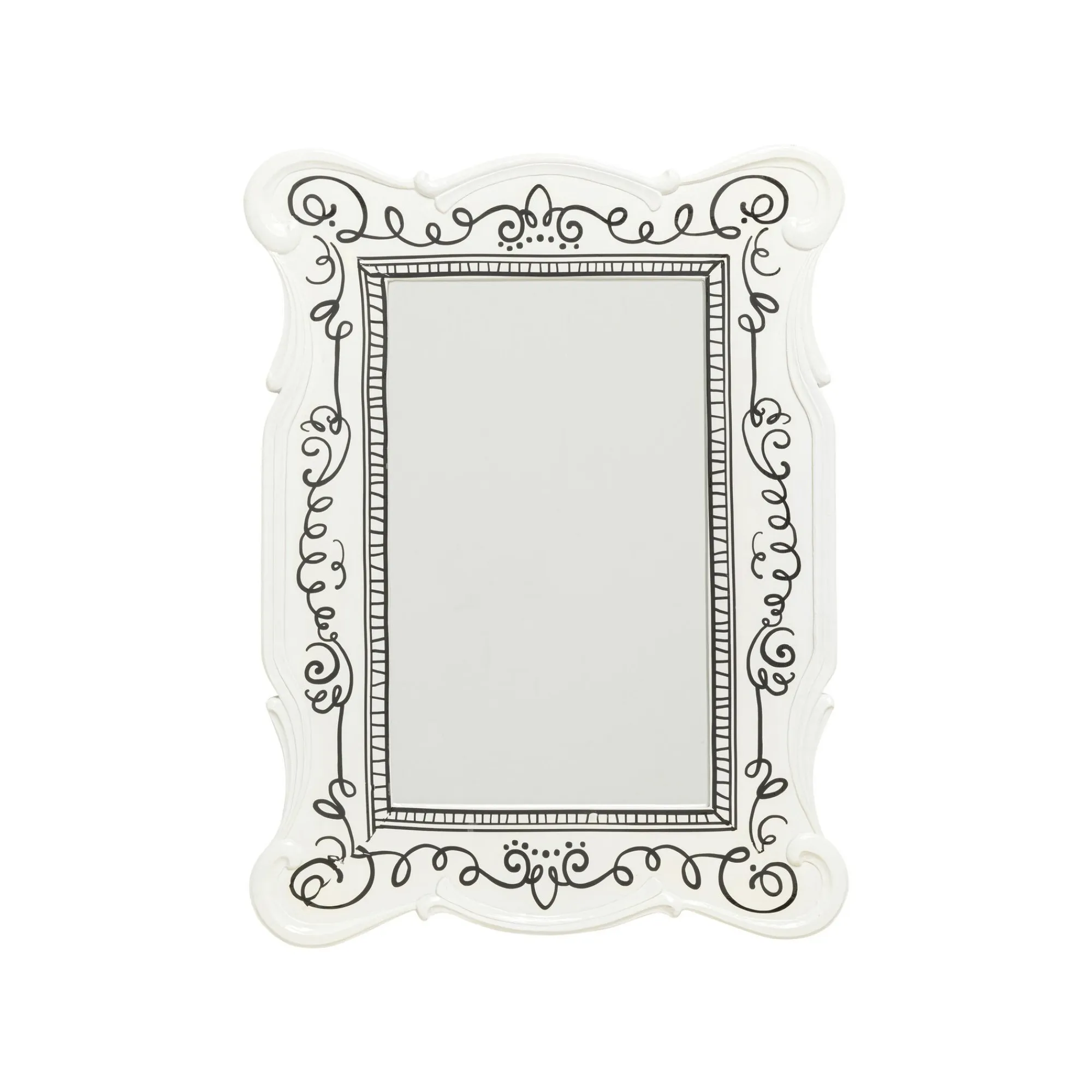 KARE Design Miroir Favola 67x50cm Blanc Et Noir ^ Miroir