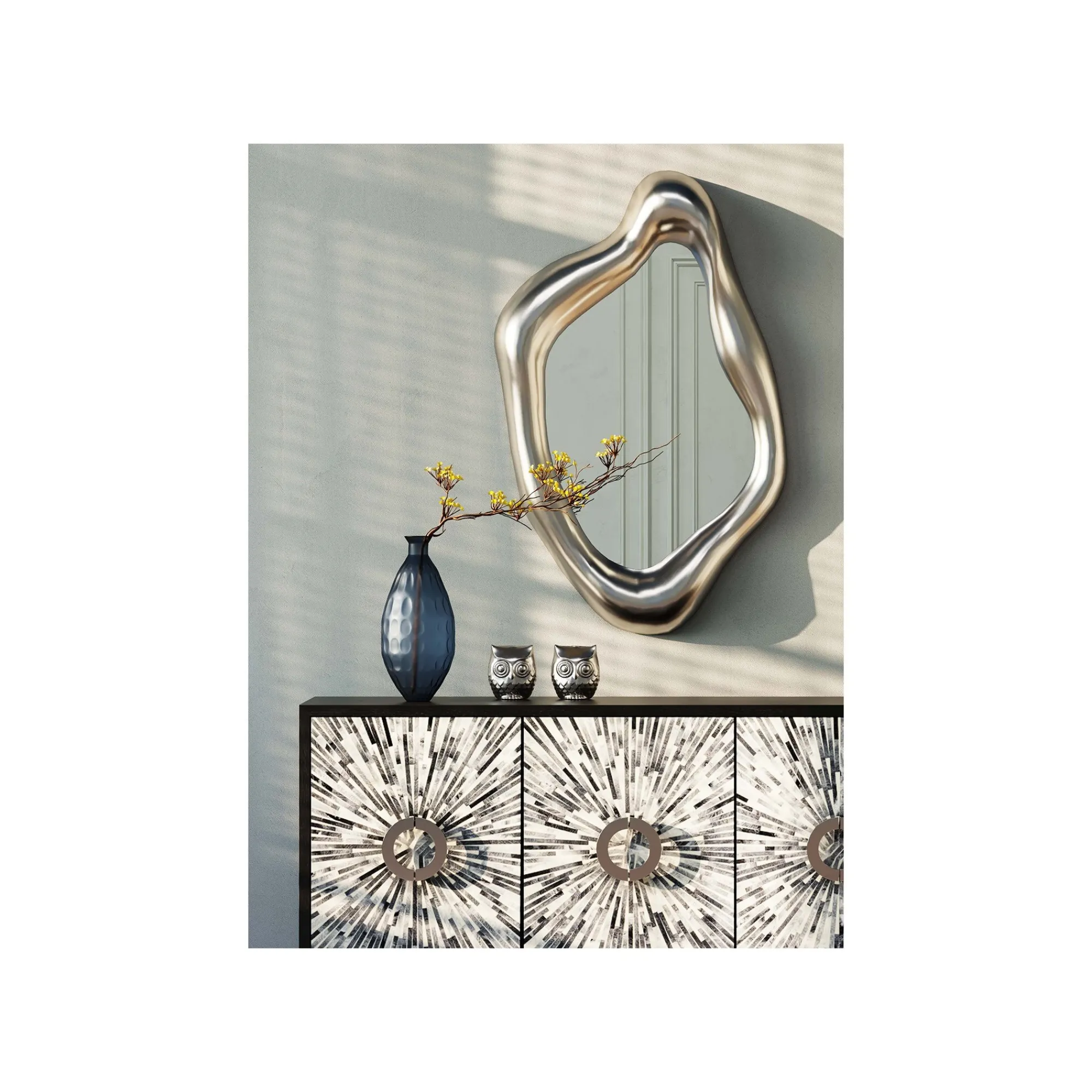 KARE Design Miroir Hologram 117x68cm Argenté ^ Miroir