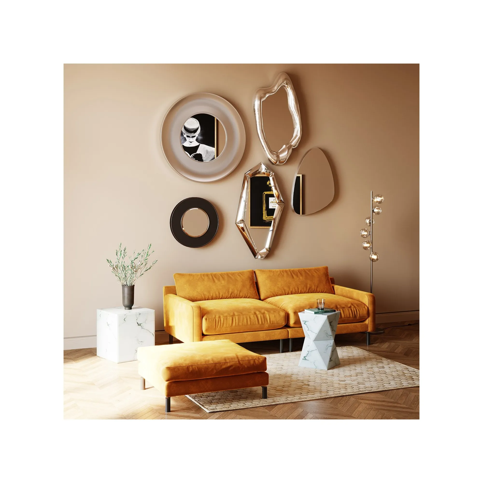 KARE Design Miroir Hologram 117x68cm Argenté ^ Miroir
