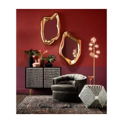KARE Design Miroir Hologram 119x76cm Doré ^ Miroir