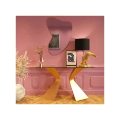 KARE Design Miroir Shape Laiton 120x110cm ^ Miroir