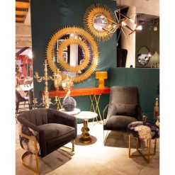 KARE Design Miroir Solare Doré 132cm ^ Miroir