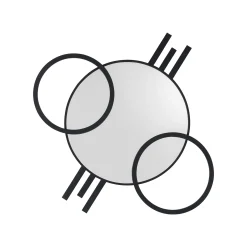 KARE Design Miroir Triple Cercle Noir 119x124cm ^ Miroir