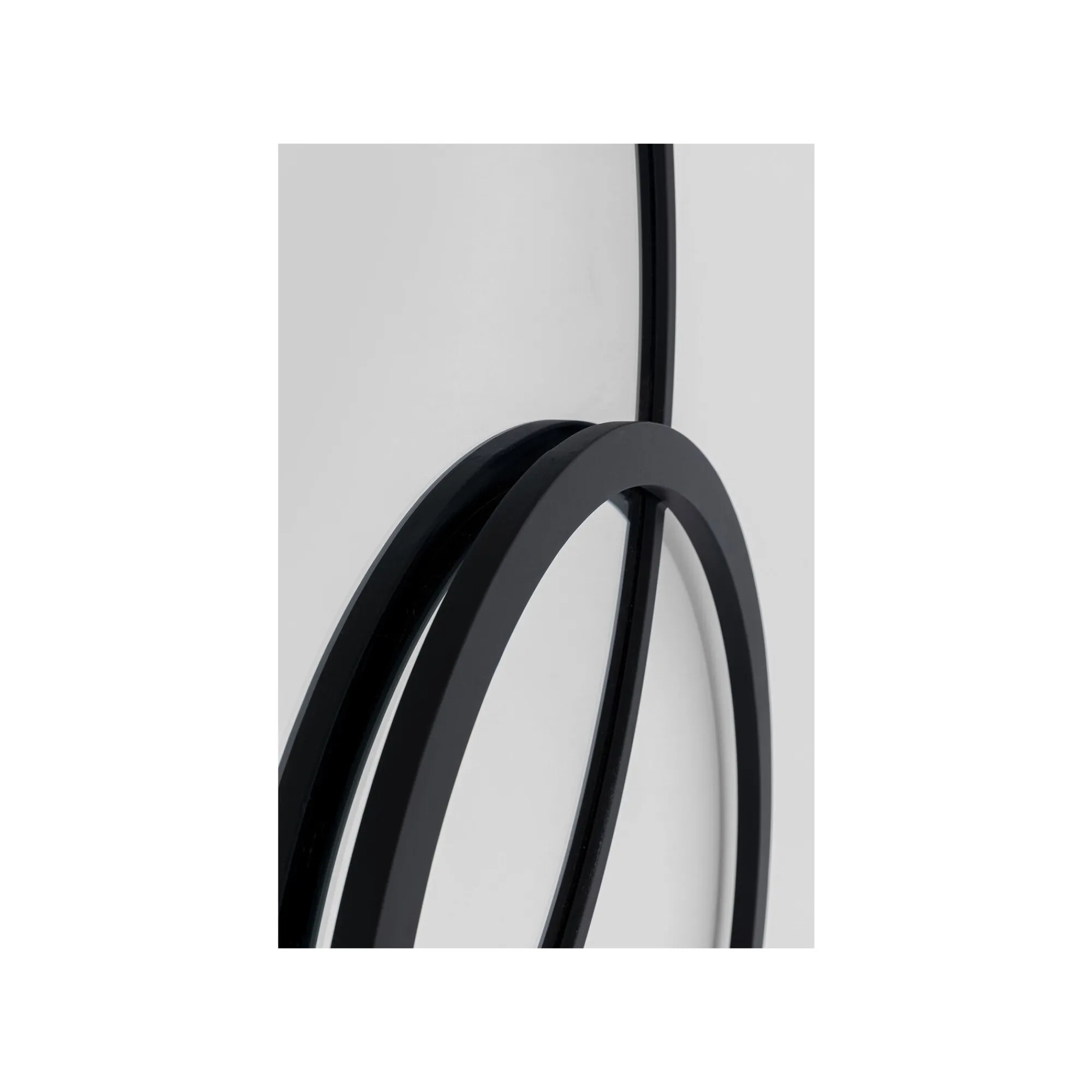 KARE Design Miroir Triple Cercle Noir 119x124cm ^ Miroir