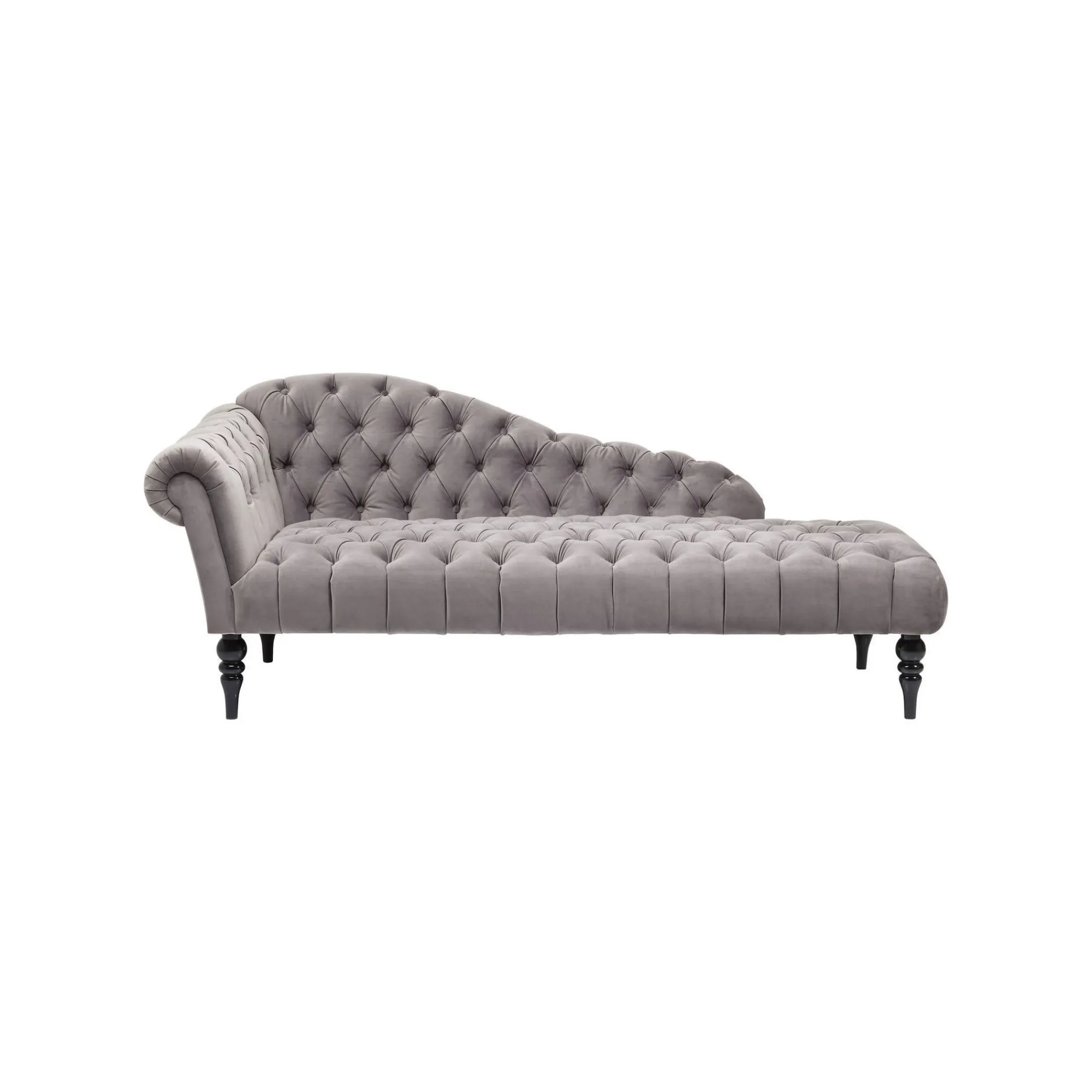 KARE Design Méridienne Desire Velours Gris ^ Canapé & Banquette